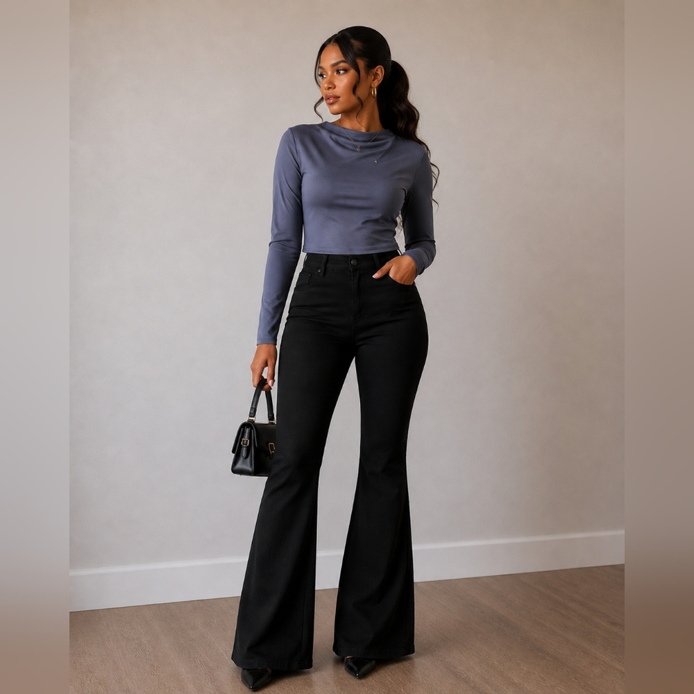 Greyish blue top